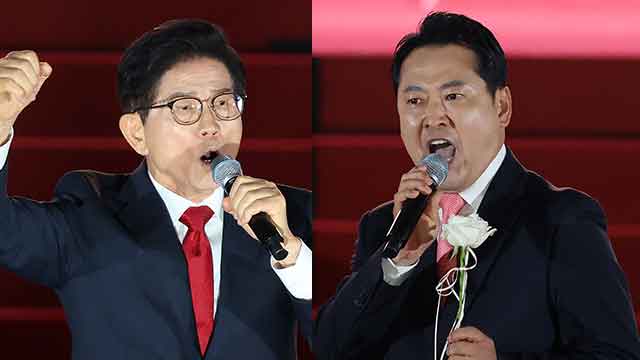 [속보] 김문수·장동혁, 국민의힘 대표 결선 진출…<br>26일 결정